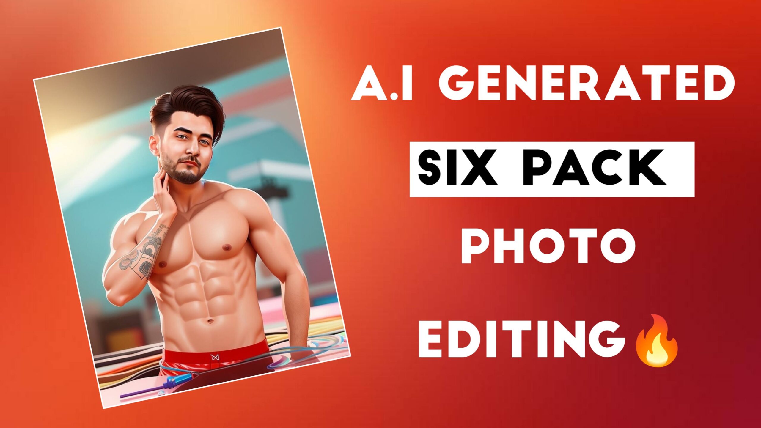 Ai generated six pack photo editing