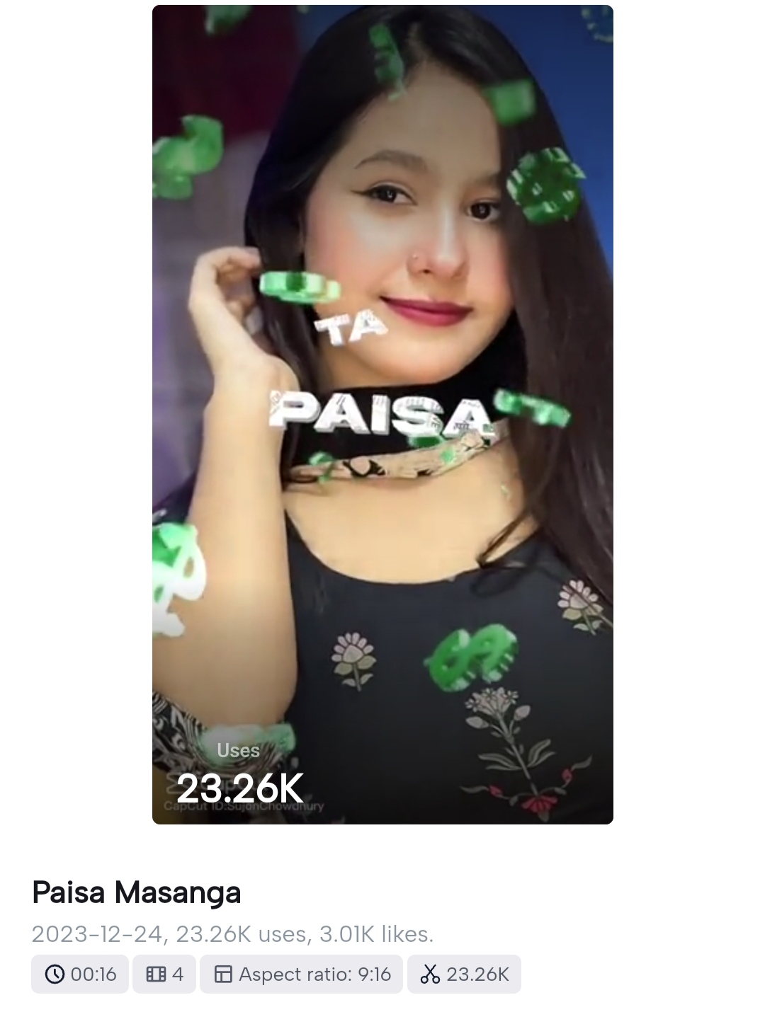 paisa-capcut-template-link-2024-100-working-template