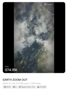 Earth Zoom CapCut Template 2025
