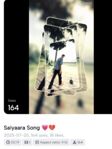 Saiyaara Capcut Template Working